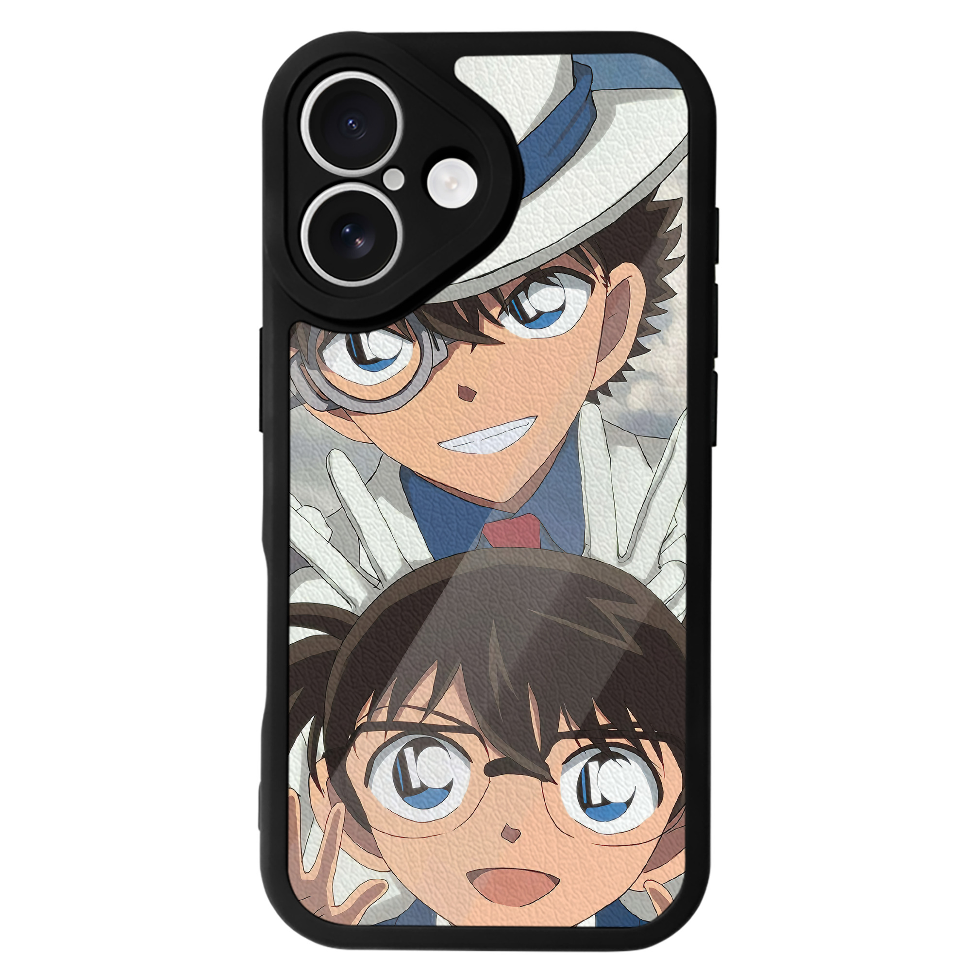（画像用） 名探偵コナン Detective Conan 【iPhone 16シリーズ対応】シリコンスマホケース（レザー調） 材質：シリコン